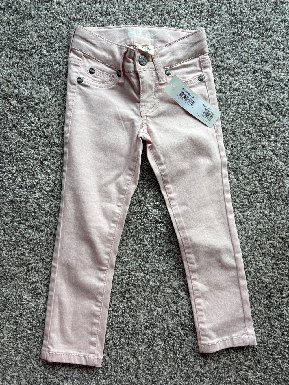 Peek Girls Light Pink dungarees